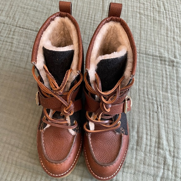 NWOB Tory Burch Shearling Winter Boots - Picture 2 of 13